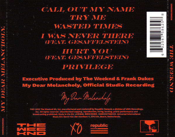My Dear Melancholy (CD)